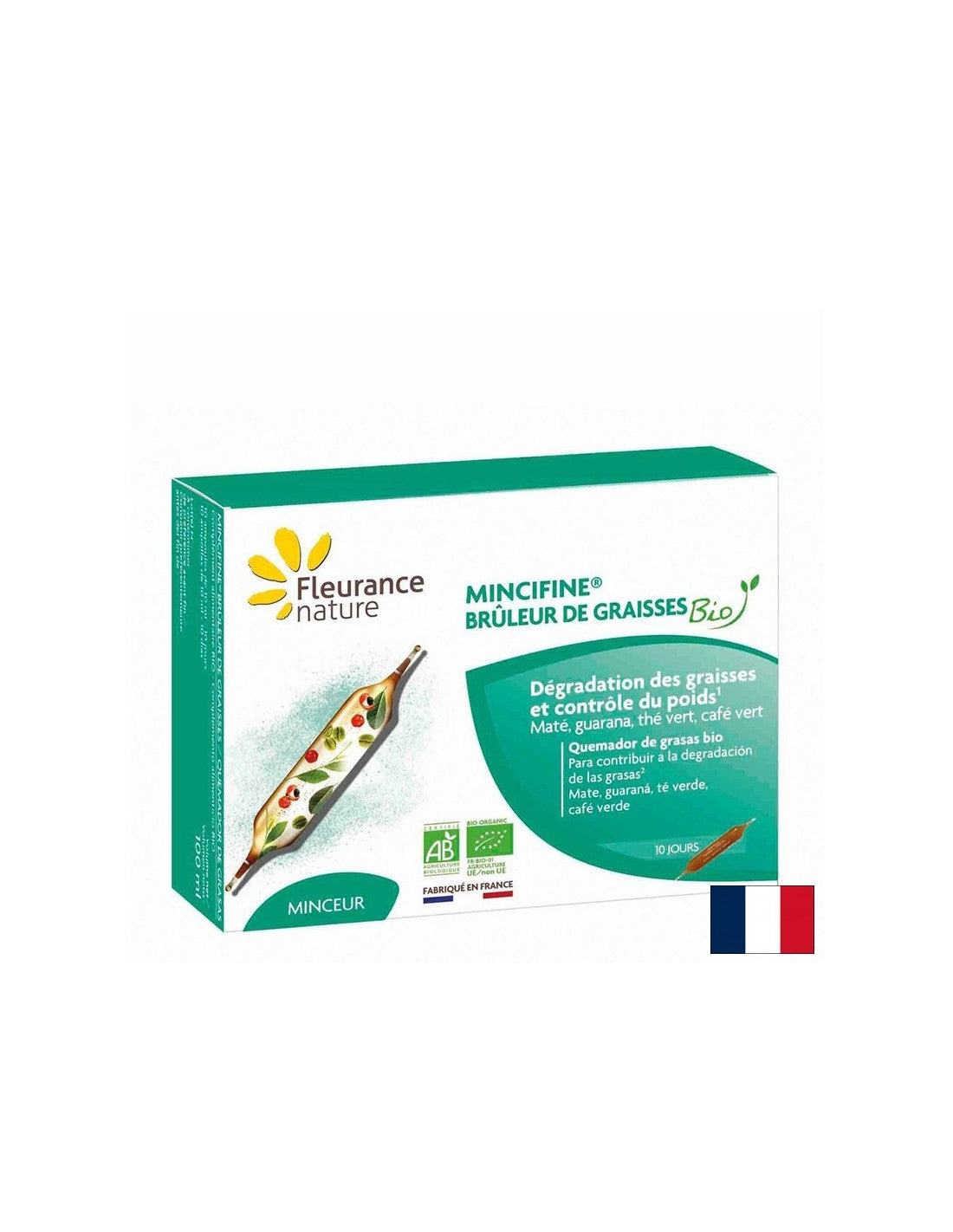 Mincifine - Formula di combustione di grassi a base di erbe, 10 ampoule da bere