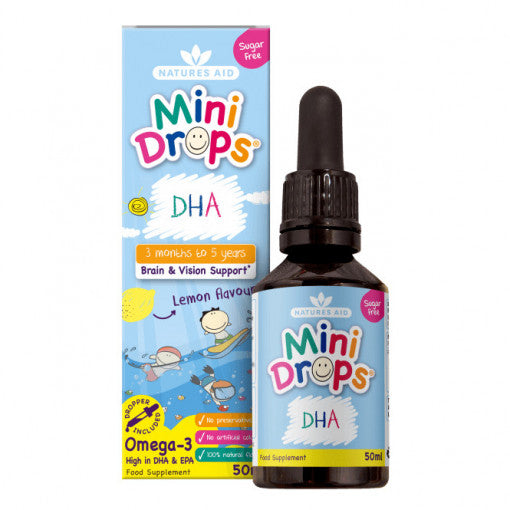 Gocce di Omega 3 per bambini (Kids Omega-3 Mini Drops) 50ml NaturesAid