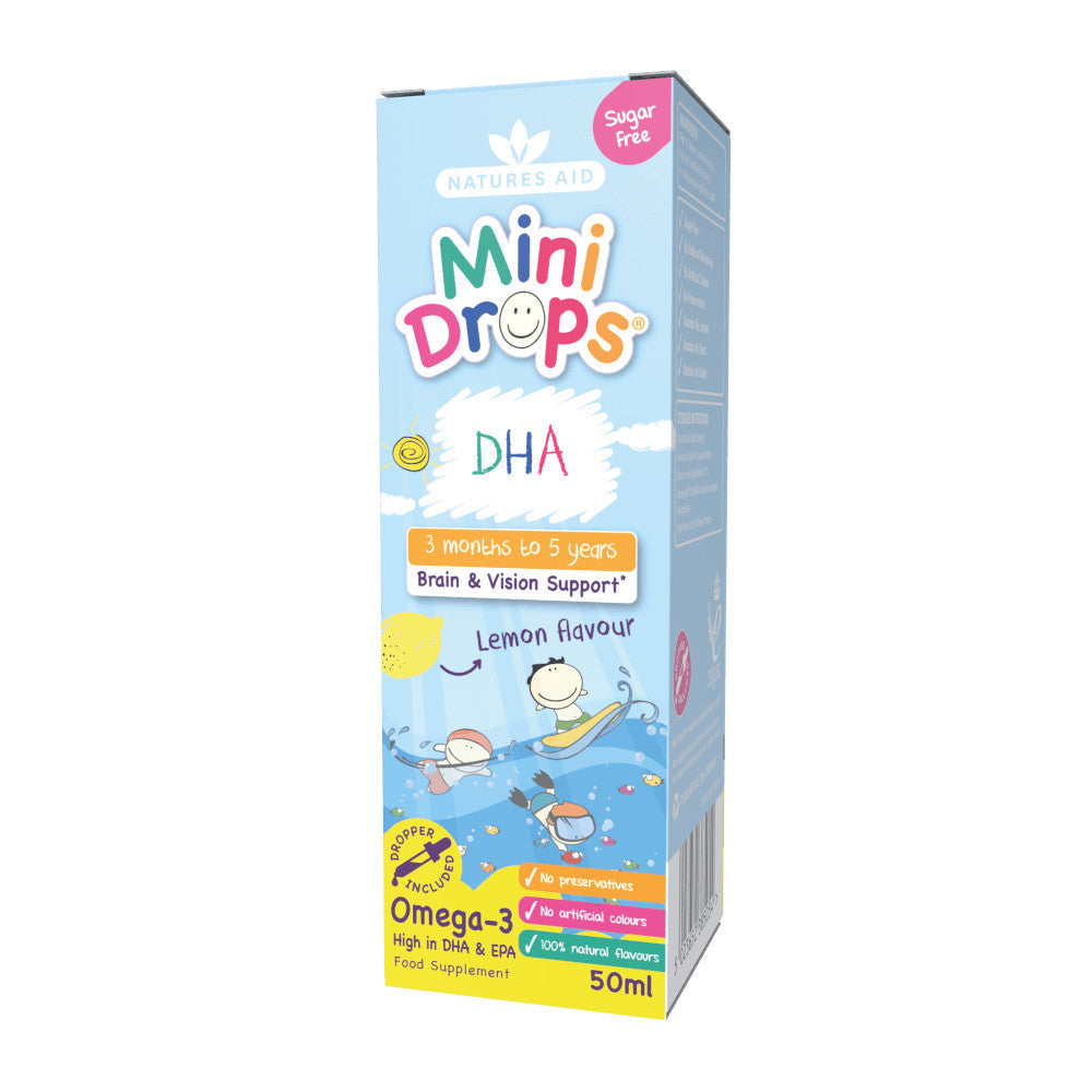 Gocce di Omega 3 per bambini (Kids Omega-3 Mini Drops) 50ml NaturesAid