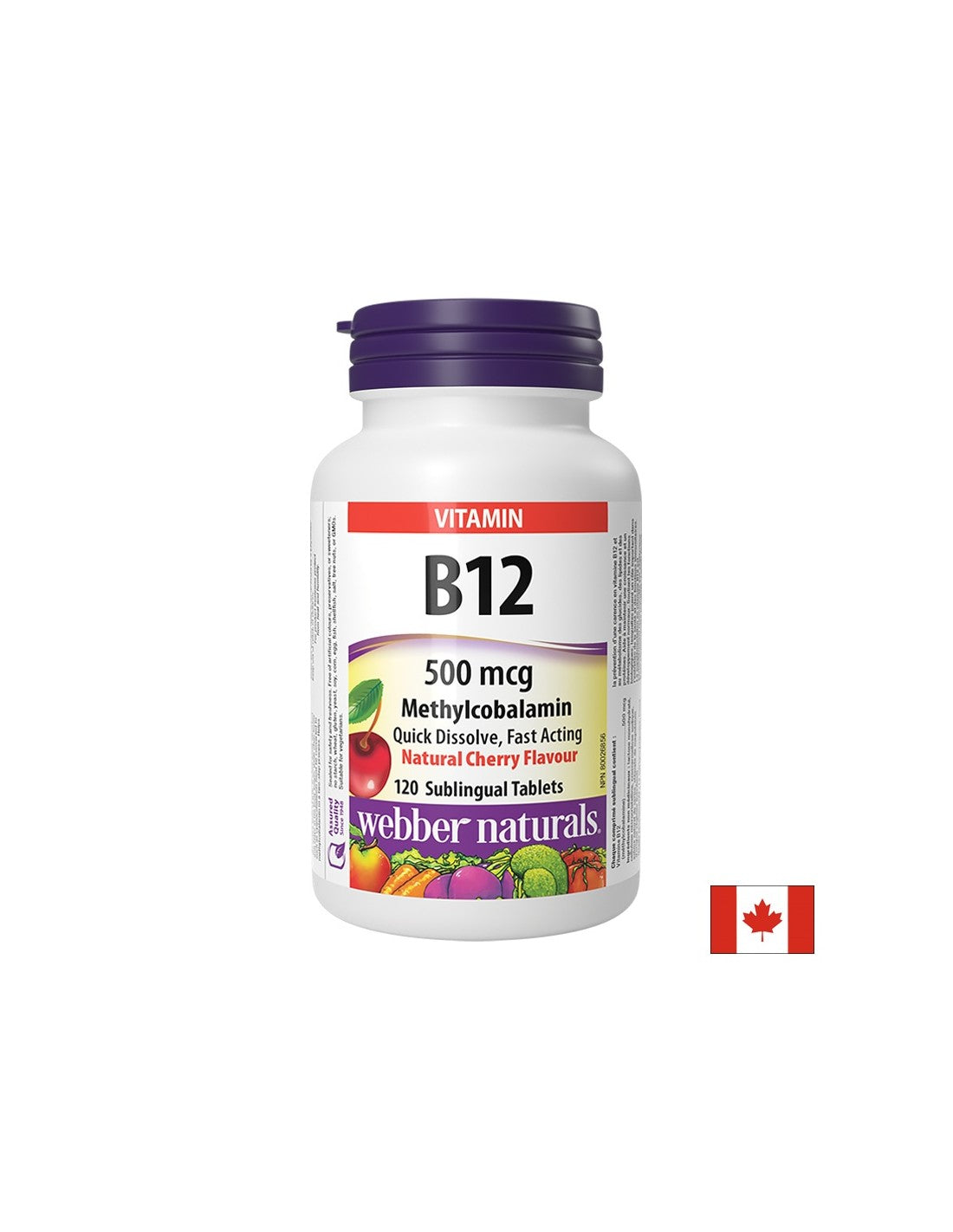 Energia, sistema nervoso, funzione cerebrale - Vitamina B12, 500 µg, 120 compresse sublinguali