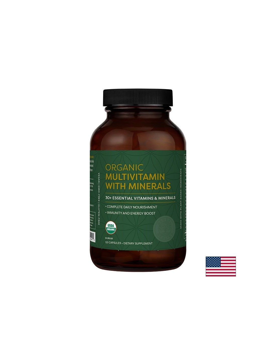 Multivitaminici e minerali per vegani, 120 capsule