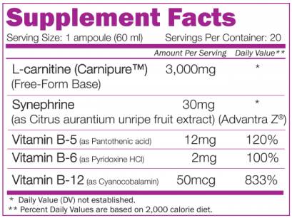 L -Carnitina Plus Shot - 20 x 60 ml