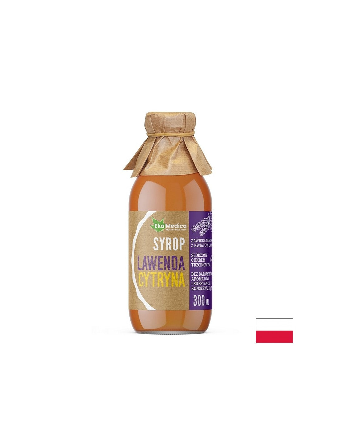 Sciroppo di lavanda con acerola e vitamina naturale C - Effetto calmante e neurostabilizzante, 300 ml, 15 dosi