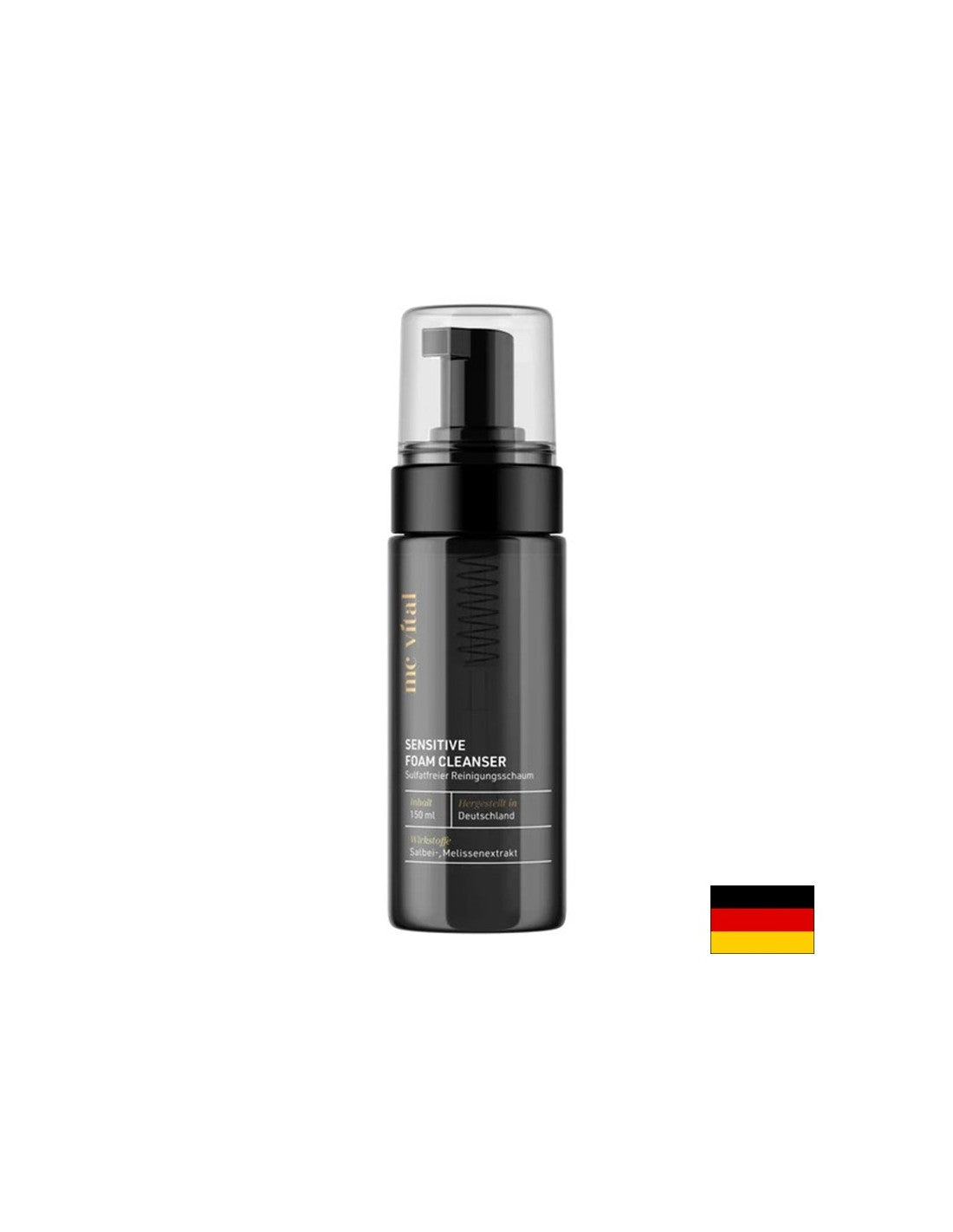 Schiuma di pulizia delicata con salvia ed estratto di balsamo al limone, 150 ml