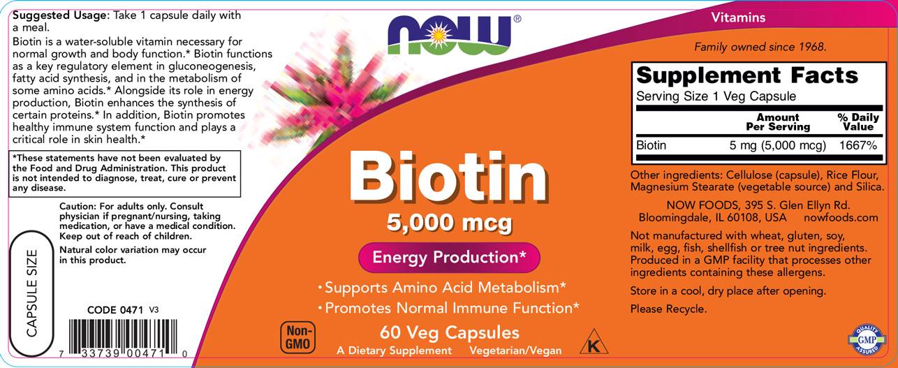 Biotina 5000 mcg - 60 capsule