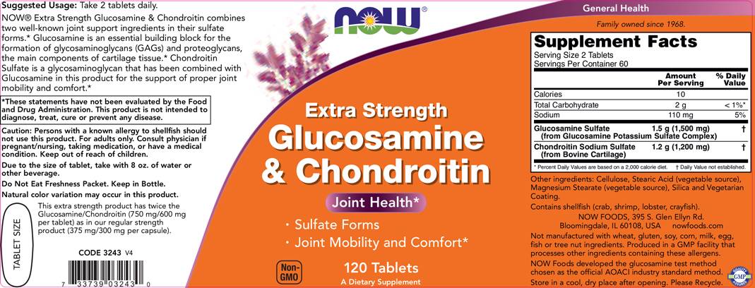 Glucosamina e condroitina/resistenza extra - 240 compresse