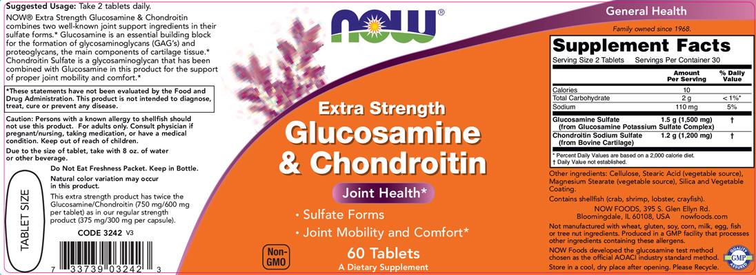 Glucosamina e condroitina/resistenza extra - 240 compresse