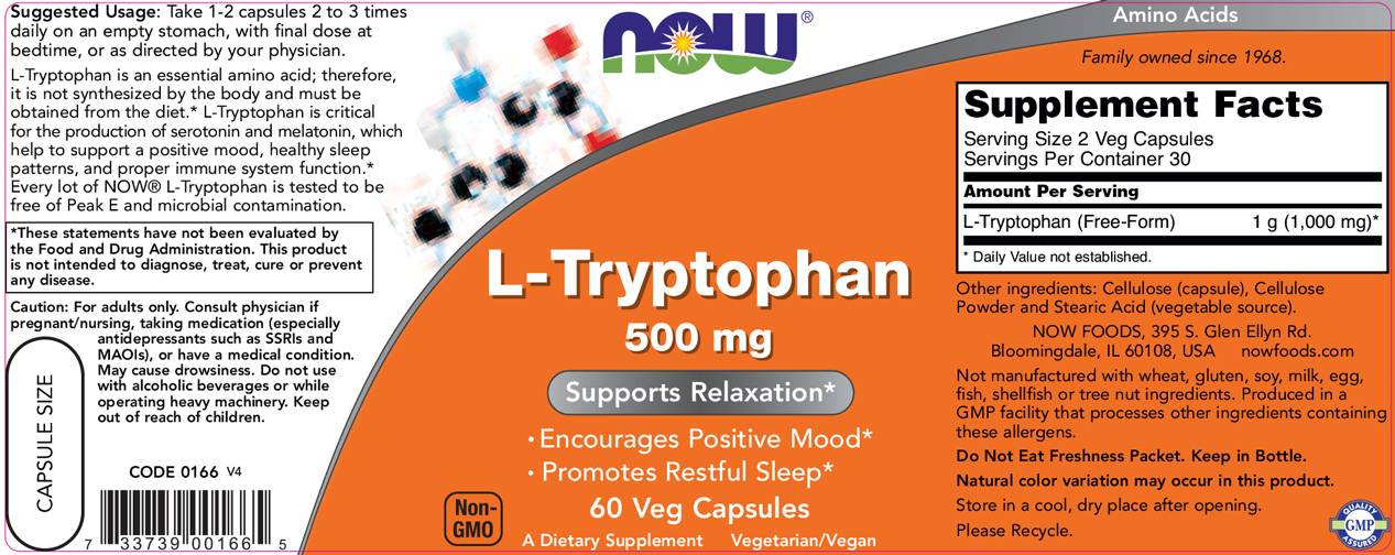 Triptofano 500 mg - 60 capsule