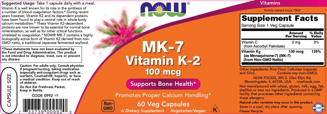 MK-7 Vitamina K-2 100 mcg-60 capsule