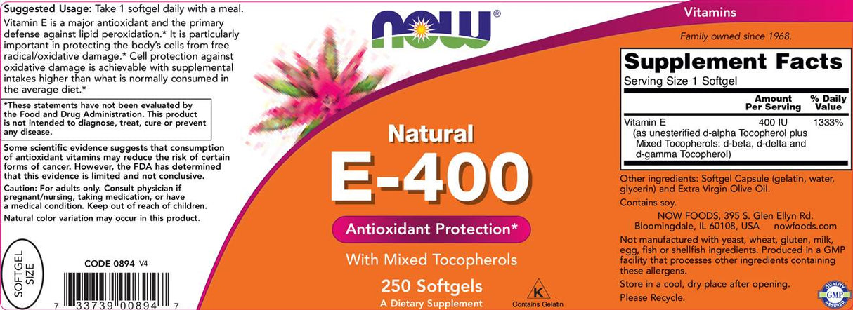 Vitamina E -400 IU MT - 100 capsule gel