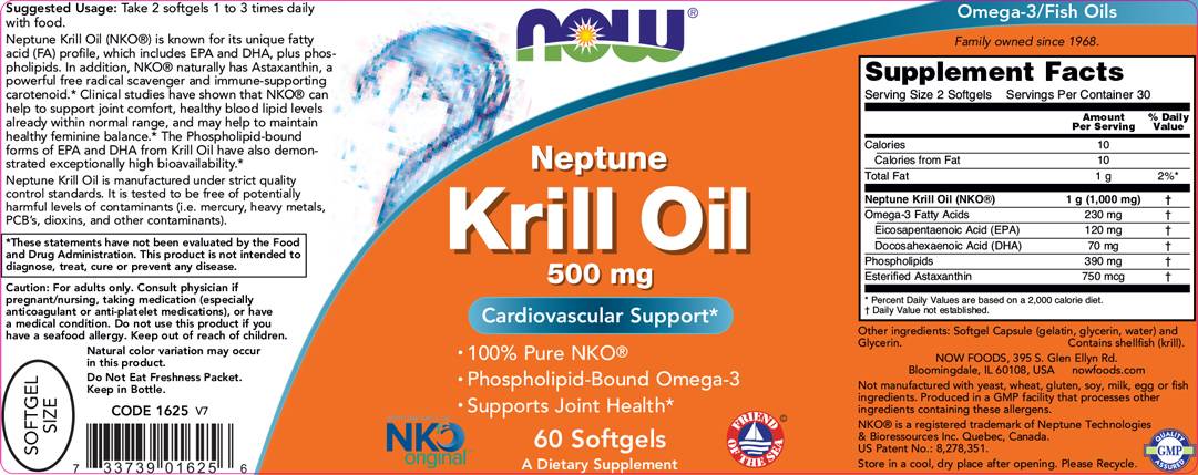 Olio di Krill Nettuno 500 mg - 120 capsule in gel