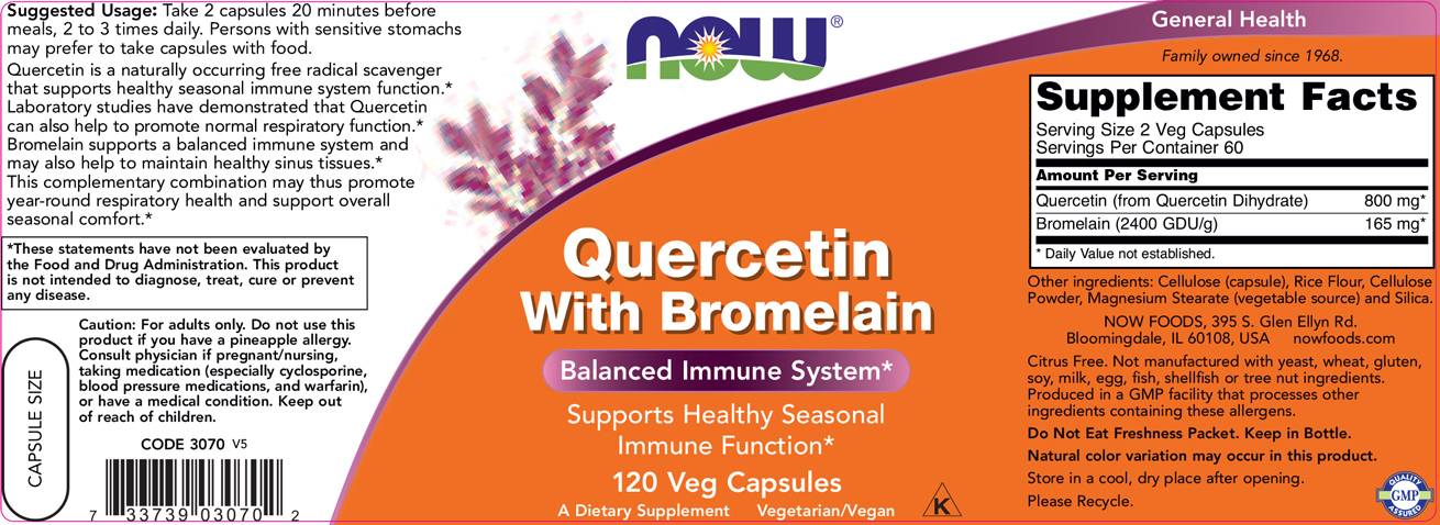 Quercetina con bromelina - 120 capsule