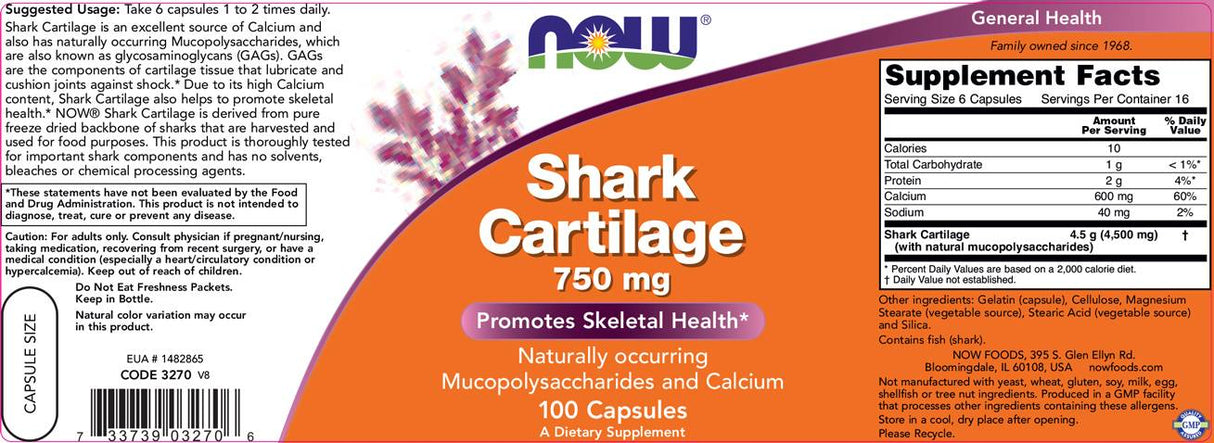 Cartilagine di squalo 750 mg - 100 capsule
