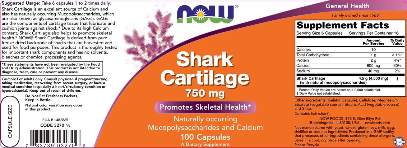 Cartilagine di squalo 750 mg - 100 capsule