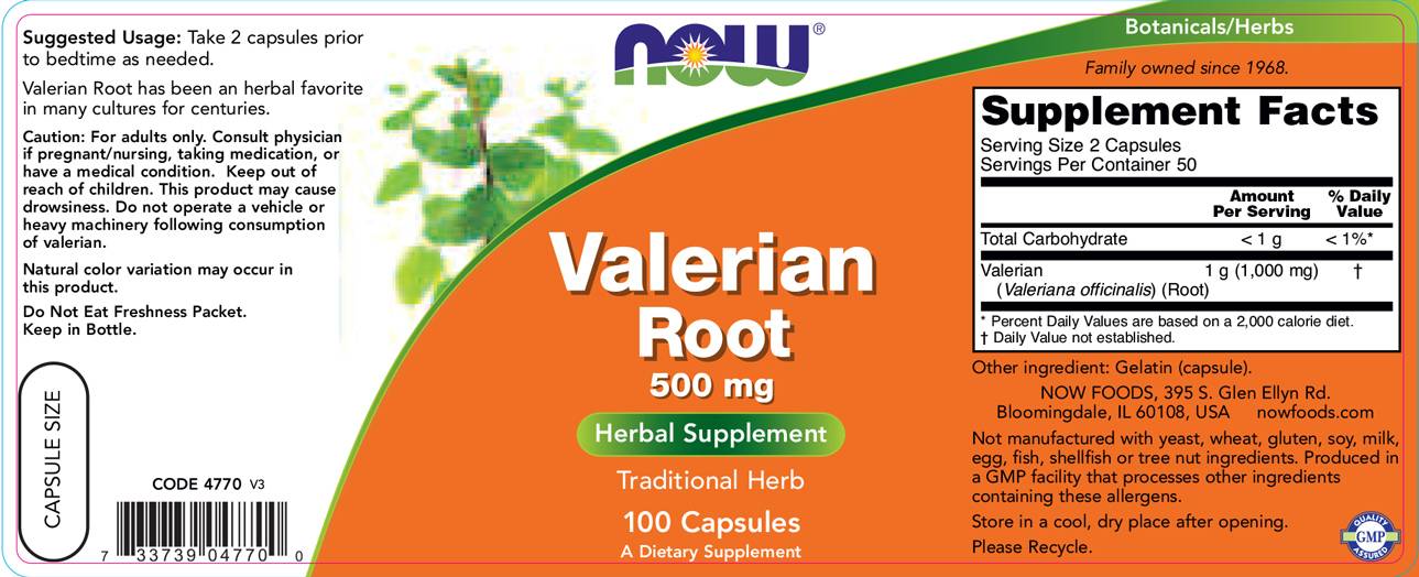 Root Valerian 500 mg - 100 capsule