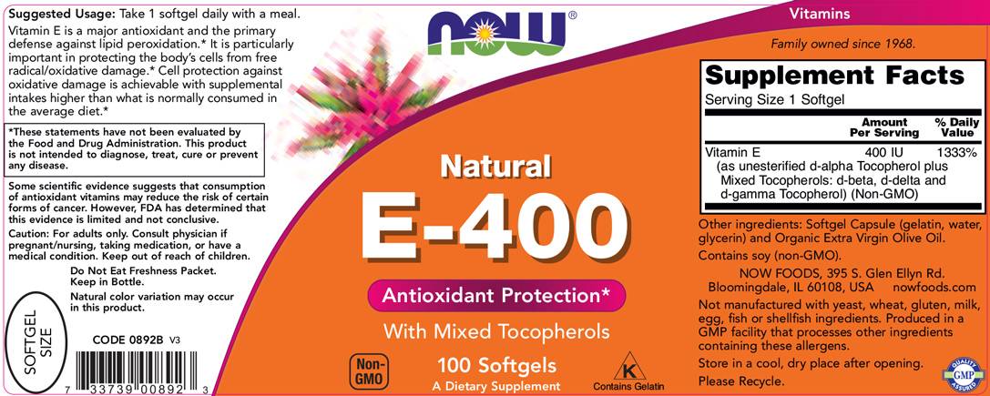Vitamina E -400 IU MT - 100 capsule gel