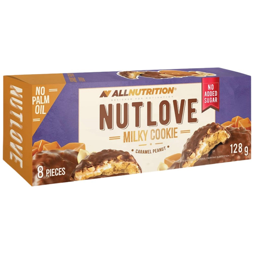 Cookie lattigio Nutlove | Caramello e arachidi - 128 grammi