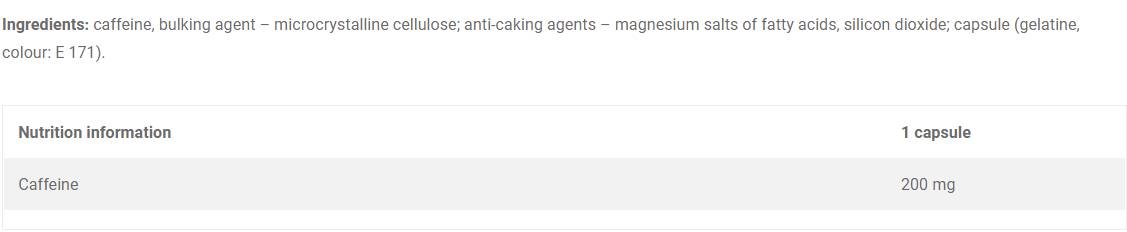 Caffeina calcio 200 mg - 60 capsule