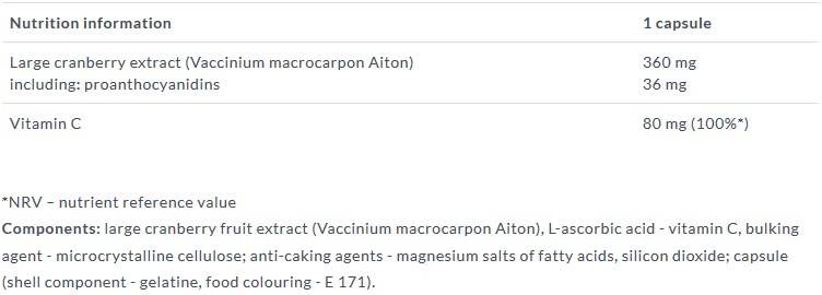 Cranberry Premium Extract - 30 capsules - Nutra Best Europe