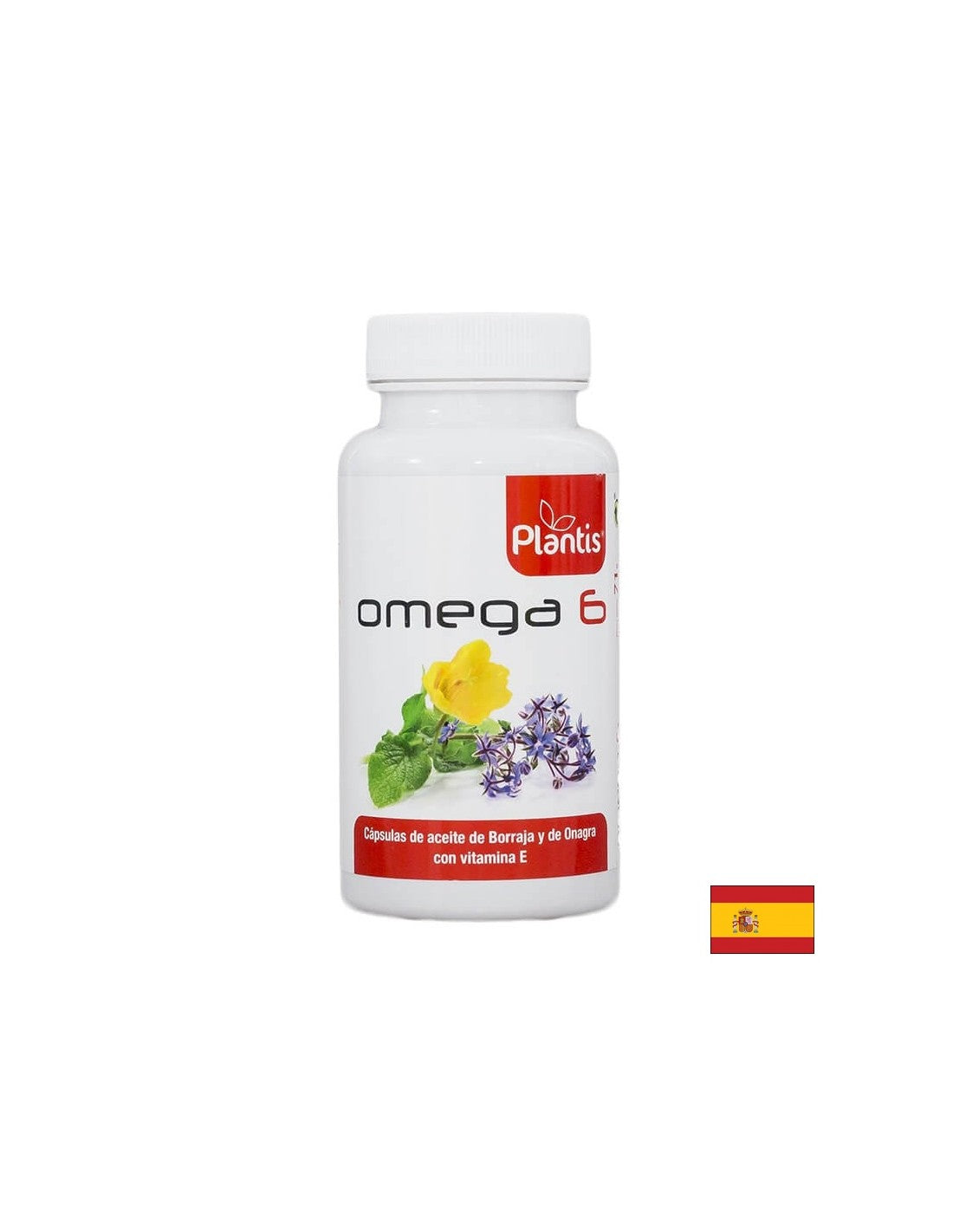 Omega -6 - Borage e oli da sera di primrose + VIT. E - Omega 6 - Plantis® - Equilibrio ormonale, 100 capsule Softgel