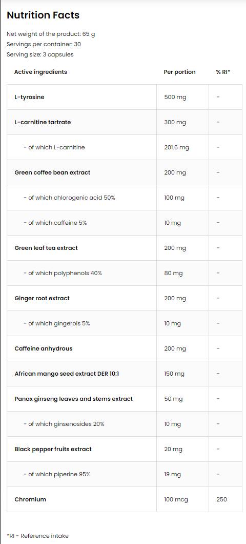 Burner grasso/capsule Extreme 90