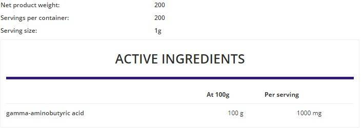 Gaba in polvere 200 grammi