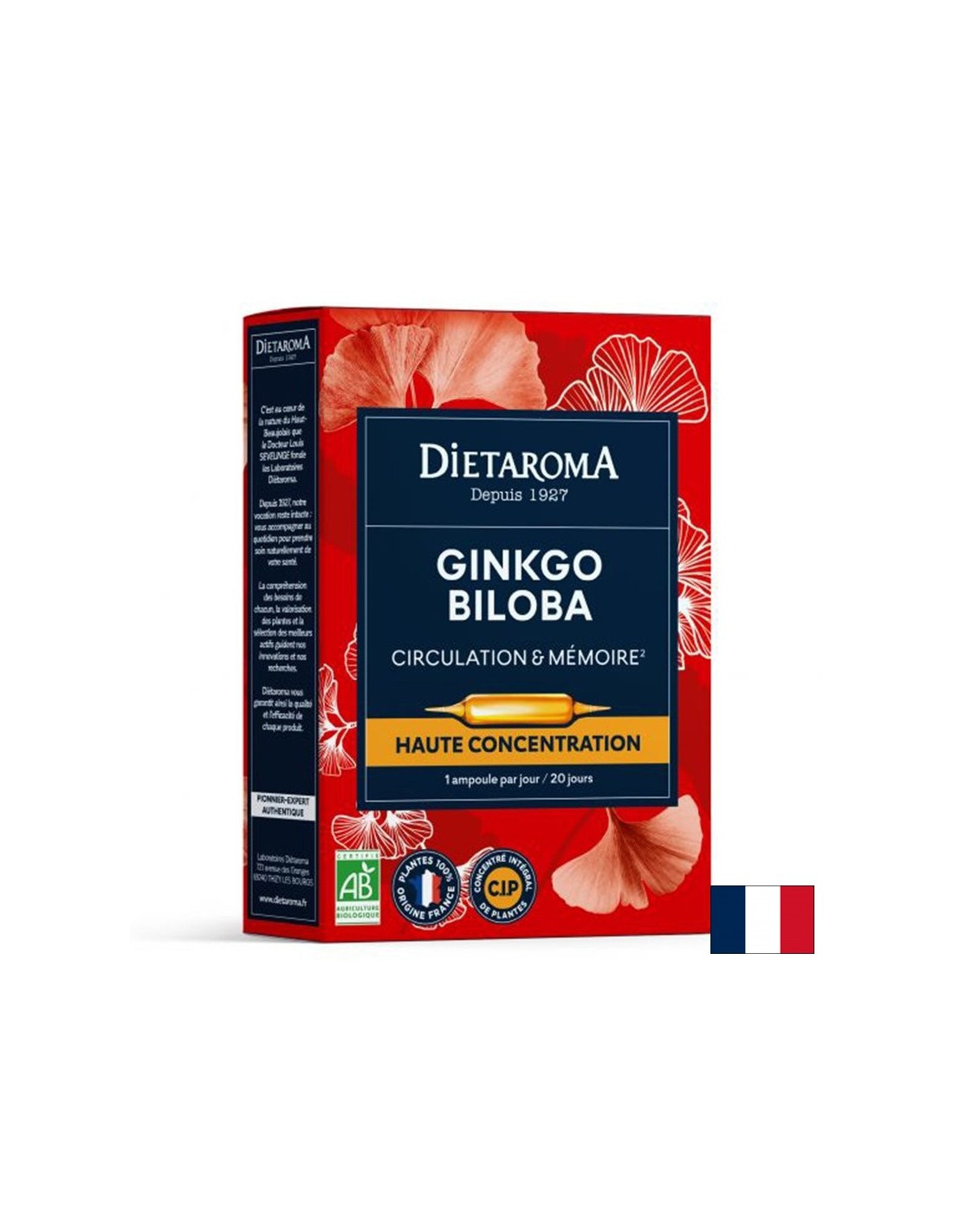 Memoria e concentrazione - Ginkgo Biloba, 20 bere ampoule