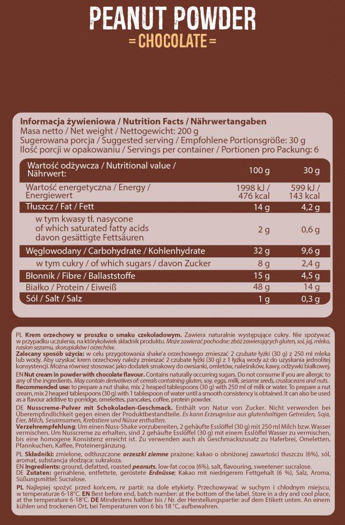 Polvere di arachidi - 200 grammi