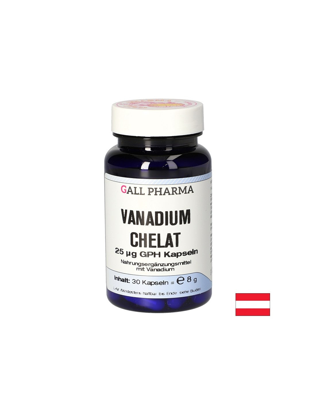 Supporta il normale metabolismo del glucosio - vanadio (chelato), 30 capsule