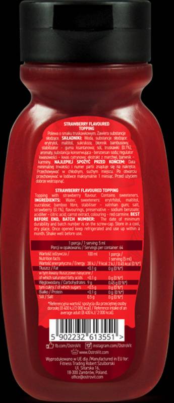 Sciroppo di fragole/zero calorie 320 ml