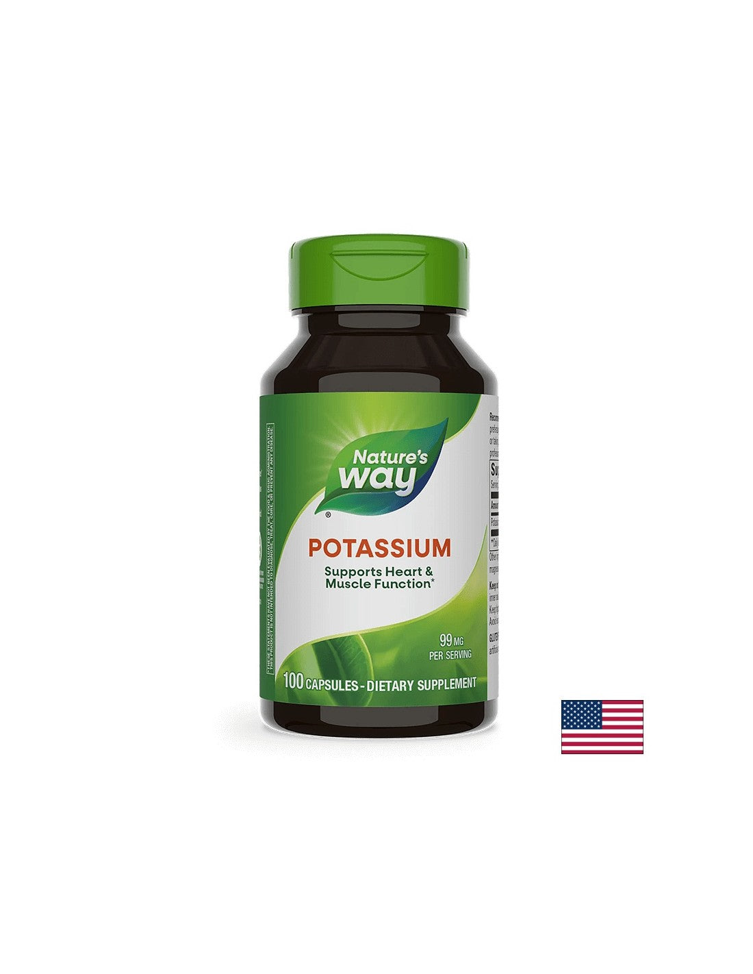 Potassio - Salute per il sistema cardiovascolare e i muscoli, 99 mg, 100 capsule
