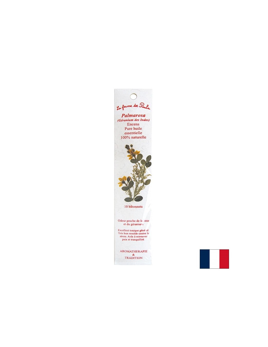 Sticchi a combustione con profumo di palmarosa (geranio indiano), 10 pezzi.