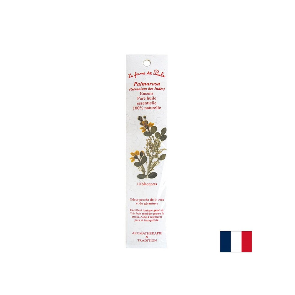 Sticchi a combustione con profumo di palmarosa (geranio indiano), 10 pezzi.