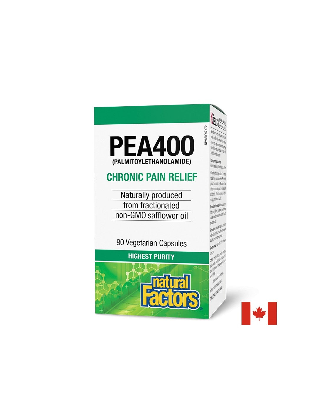 Antidolorifico e antinfiammatorio - PEA (palmitoiletanolamide), 400 mg x 90 capsule V <tc>Natural Factors</tc>