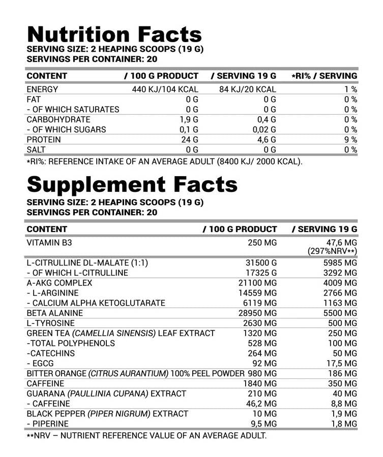 La Revolt Pre-allenamento | Potenza extra - 380 grammi