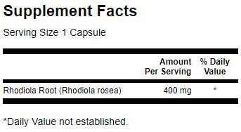 Rhodiola Rosea Root 400 mg - 100 capsule