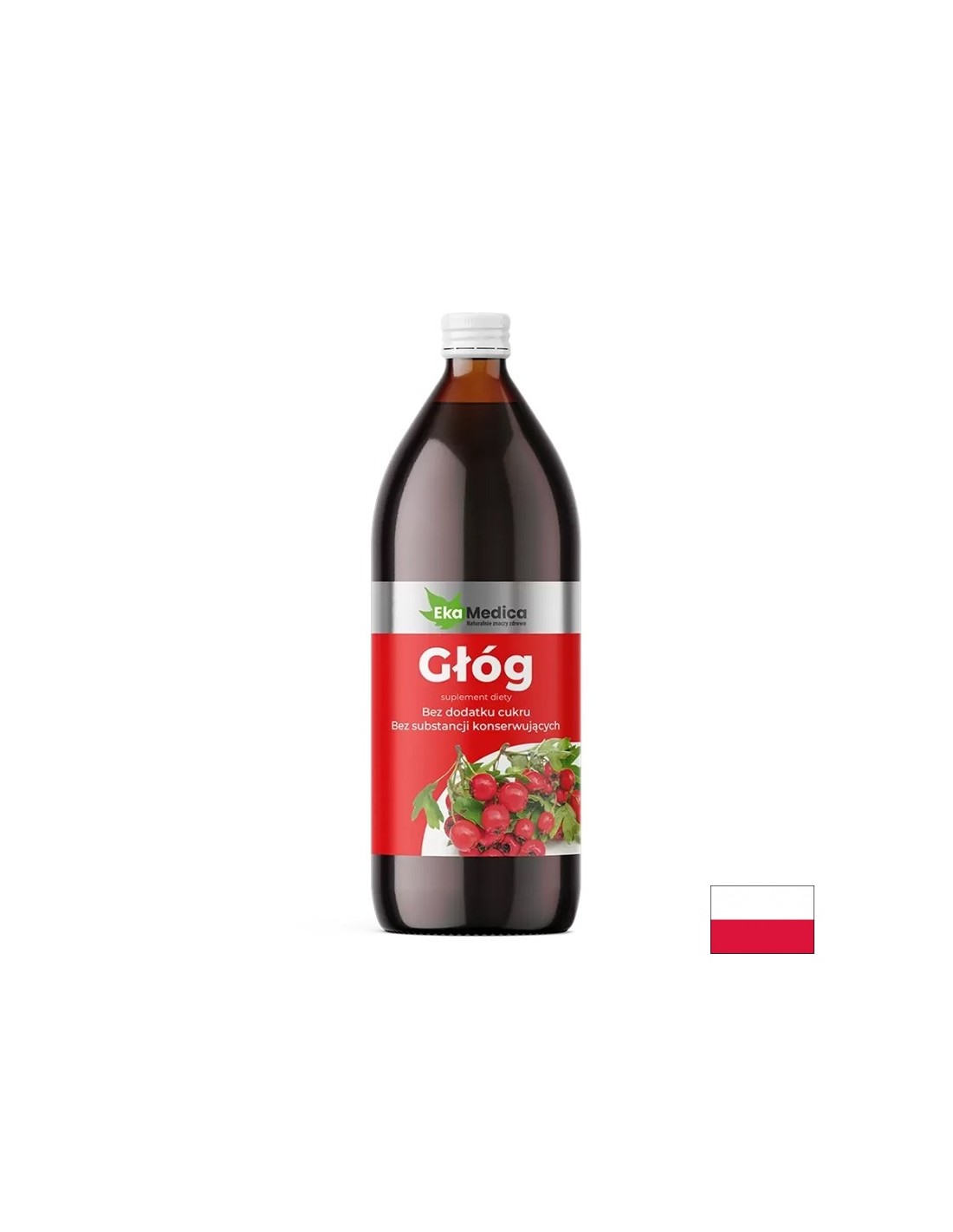 Succo di biancospino con camu camu e vitamina naturale C - cuore e sistema nervoso, 1 litro, 20 o 40 dosi