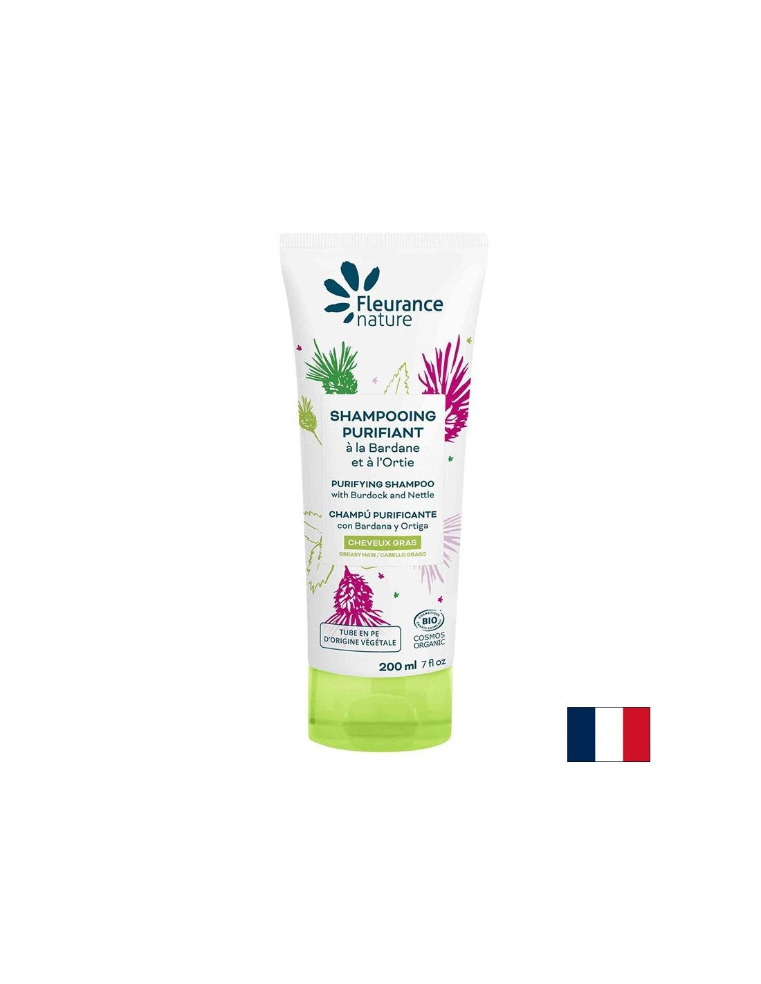 Shampoo con aloe vera, giujube, burdock, bio di ortica, 200 ml di natura