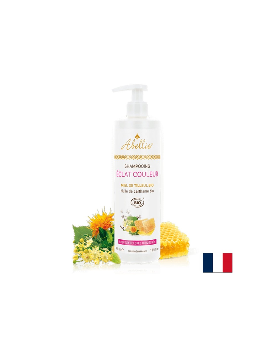 Shampoo per capelli tinti con olio di zafferano e miele, 400 ml