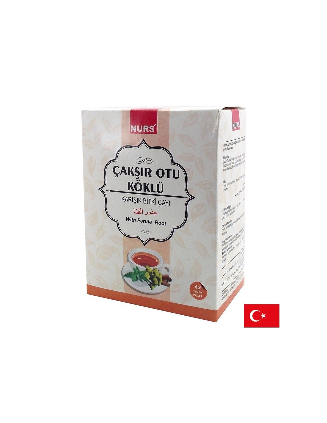 Tè a erbe miscelate con radice di ferula - energia e potenza maschile, 42 sacchetti da filtro