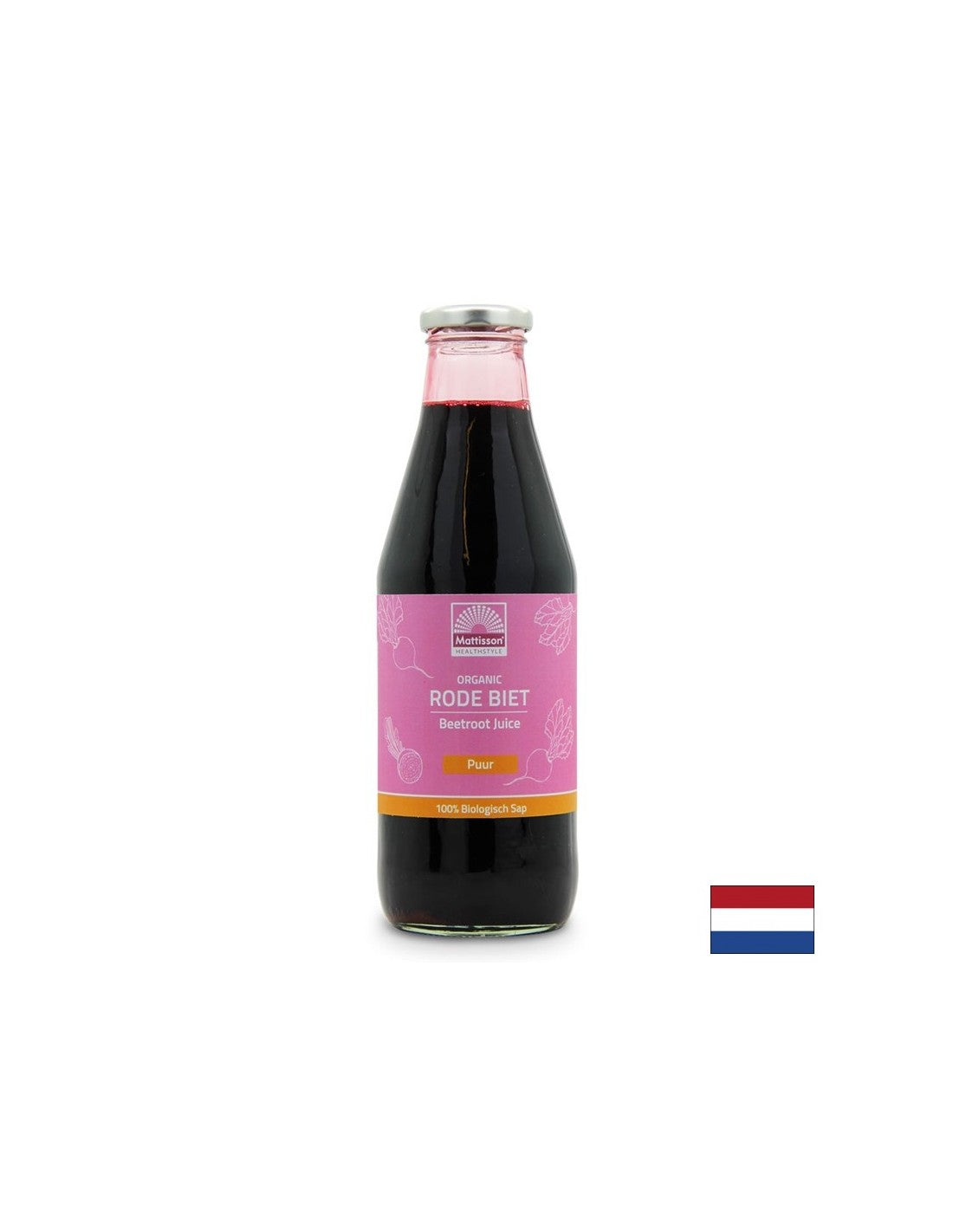 Organic beetroot juice, 750 ml Mattisson Healthstyle - Nutra Best Europe