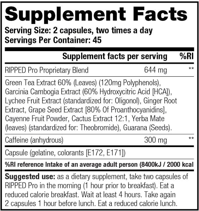 Ripped Pro - 90 capsule