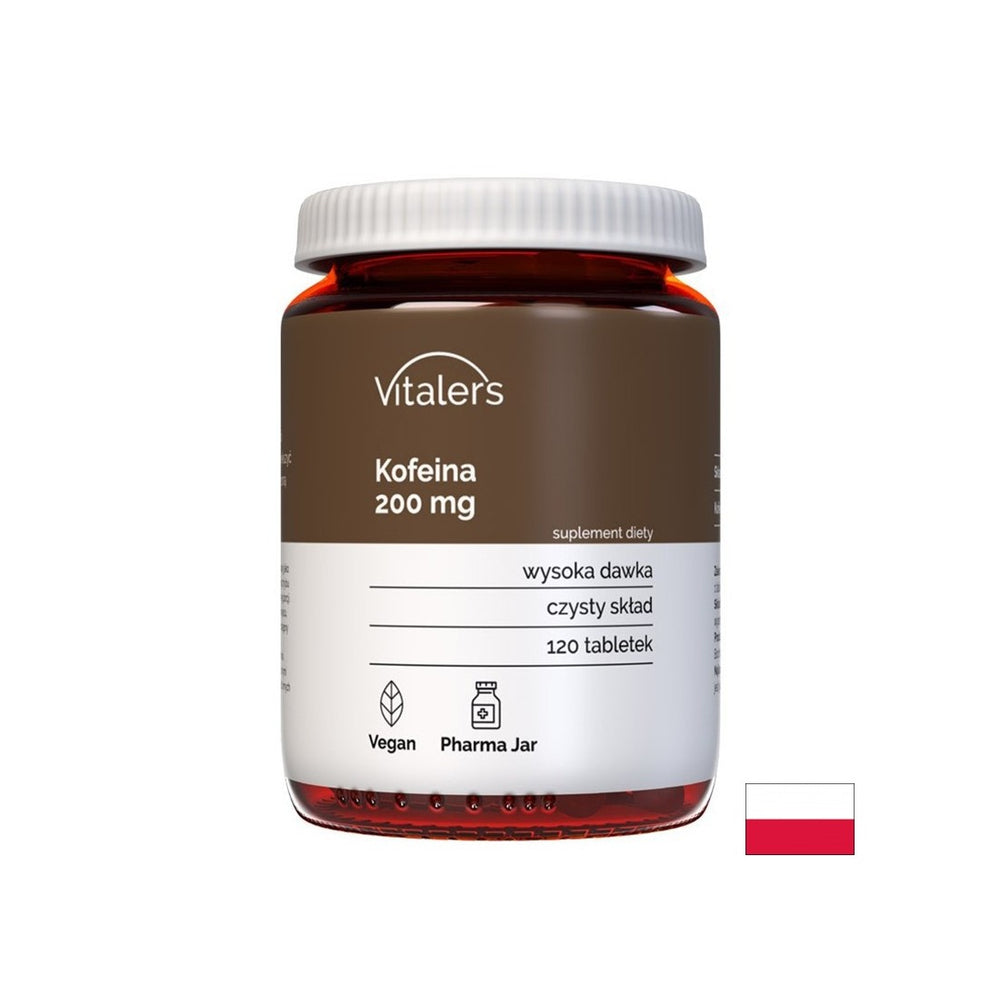 Stimola l'energia e la funzione cerebrale - caffeina, 200 mg x 120 compresse