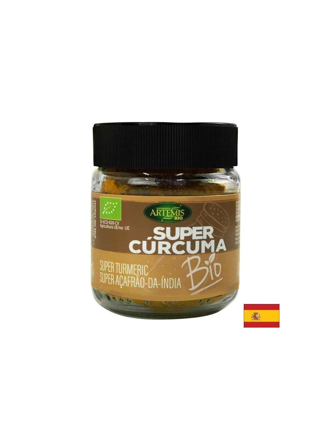 Spetiche organiche aromatiche - curcuma, carruba, pepe nero e zenzero, 80 g, polvere