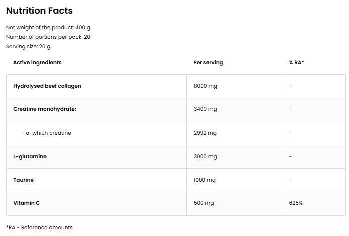 CGT + collagene + vitamina C - 400 grammi