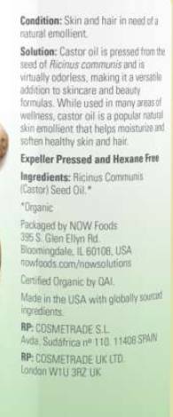 Olio di ricino | 100% certificato biologico - 237 ml