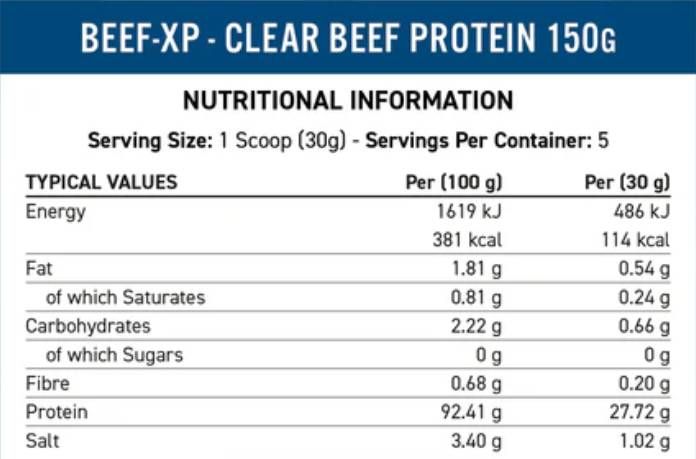 Beef-xp | Proteina di manzo idrolizzata chiara - 150 grammi