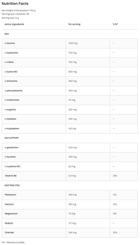EaAdvanced | Con glutammina ed elettroliti - 540 grammi