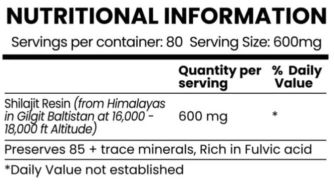 Shilajit potente resina minerale naturale - 50 grammi