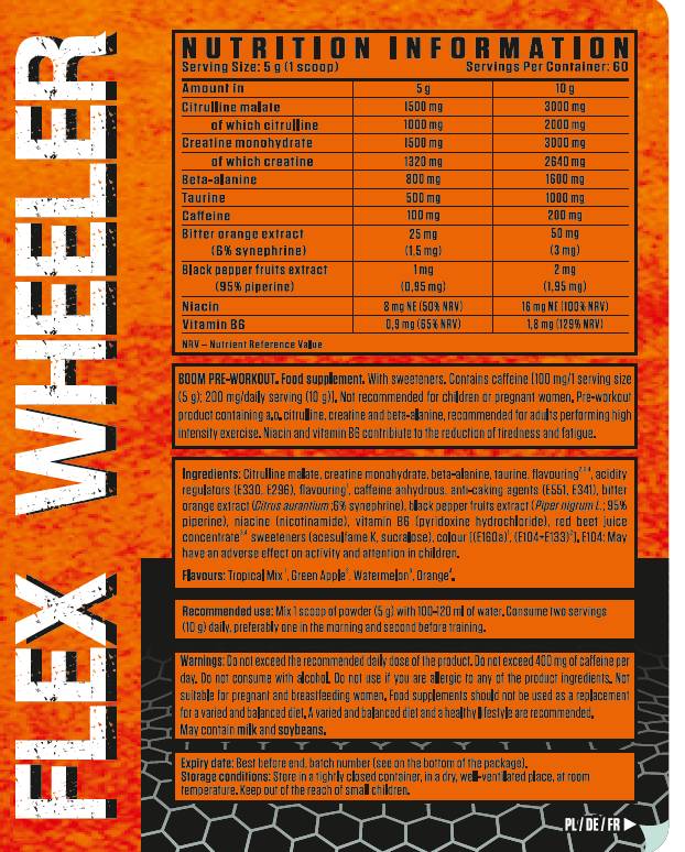 Formula pre -allenamento boom - 300 grammi